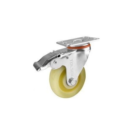 Tolsen 4 Swivel Caster W/Brake Material: PP, Load capacity: 176Lbs, 2PK 62912